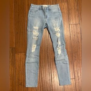 Pacsun Ripped Light Wash Skinny Jeans